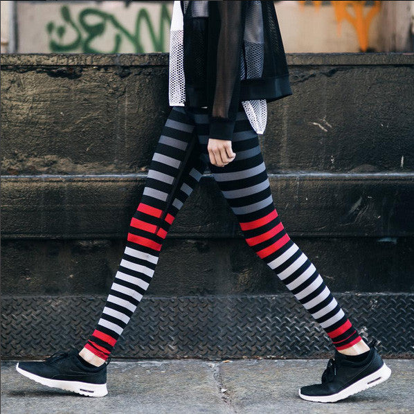 K-DEER Signature Stripe Full Length Legging in Jennifer Stripe