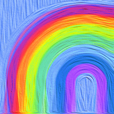 Abstract image of a rainbow