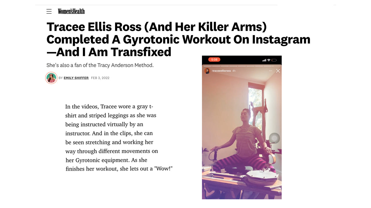 Tracee Ellis Ross (and her killer arms) completed a gyrotonic workout on instagram